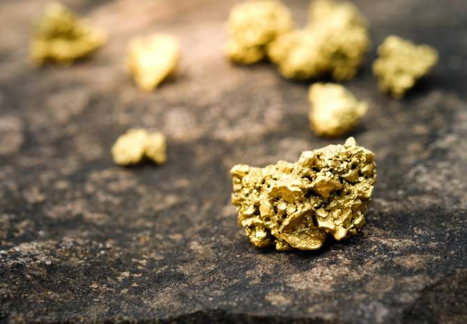 small gold nuggets
