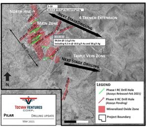 Figure 1. Planview Map of Phase II Drill Program Update