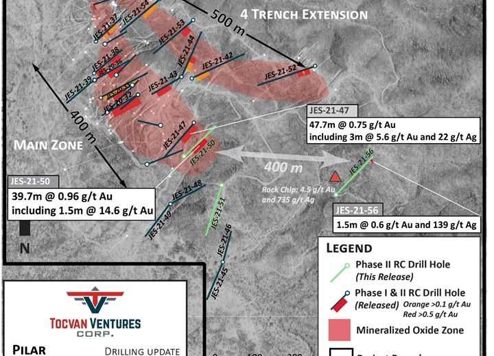 Figure 1. Planview Map of Phase II Drill Program Update