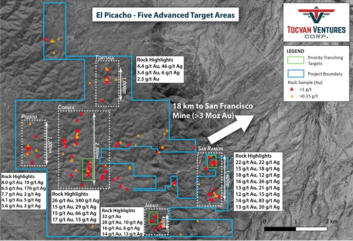 Figure 1: El Picacho - Five Advanced Target Area
